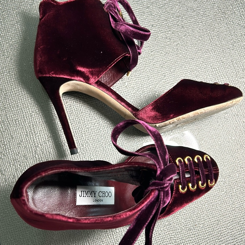 Beautiful velvet Jimmy Choo-London Worn 2 times